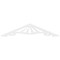 Ekena Millwork Pitch Marshall Architectural Grade PVC Gable Pediment, 36"W x 7 1/2"H x 1"P (5/12) GPP036X008X100MAR - alternate 3